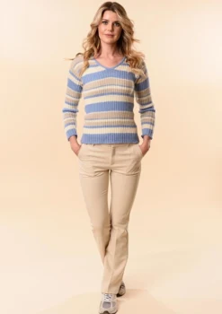 1834 Stribet bluse